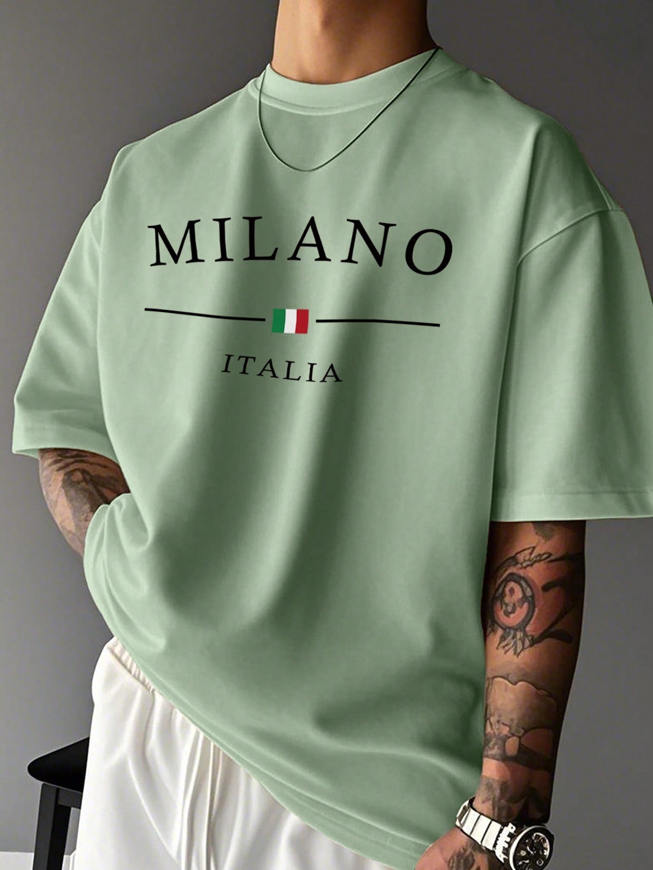 Men's Casual Loose Letter Print Short Sleeve T-Shirt