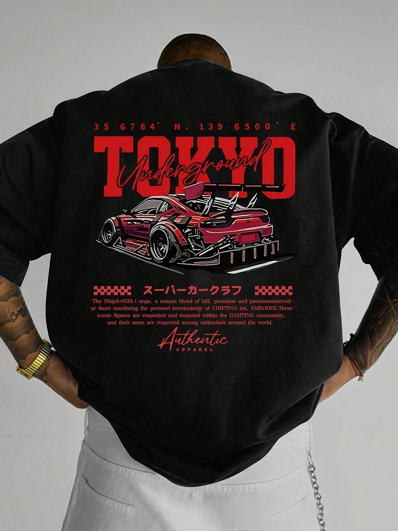 Men's Fashionable Printed Loose Fit Short Sleeve T-Shirt