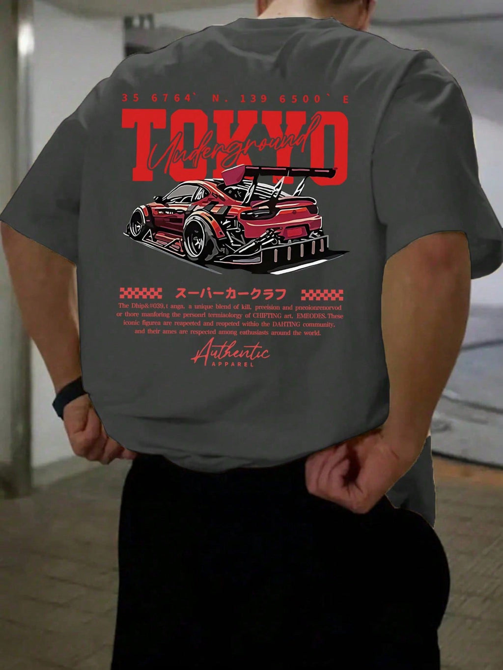 Men's Fashionable Printed Loose Fit Short Sleeve T-Shirt