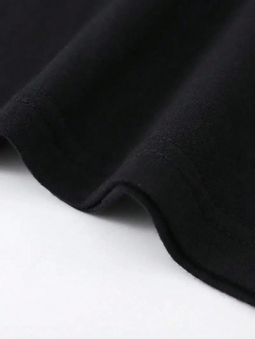 Black Cotton Round Neck Short Sleeve Men's T-Shirt