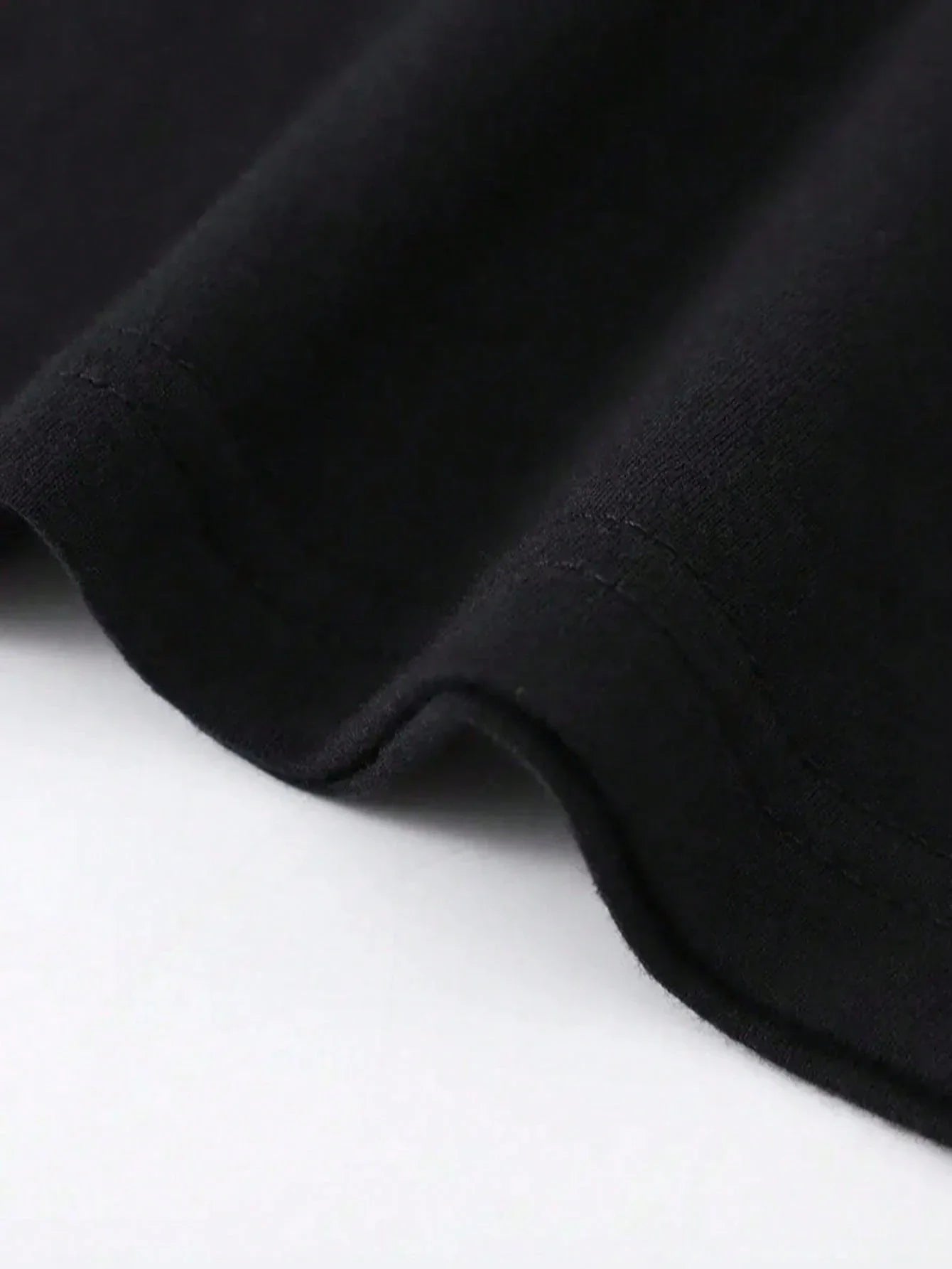 Black Cotton Round Neck Short Sleeve Men's T-Shirt