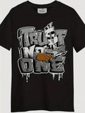 Black Cotton Round Neck Short Sleeve Men's T-Shirt