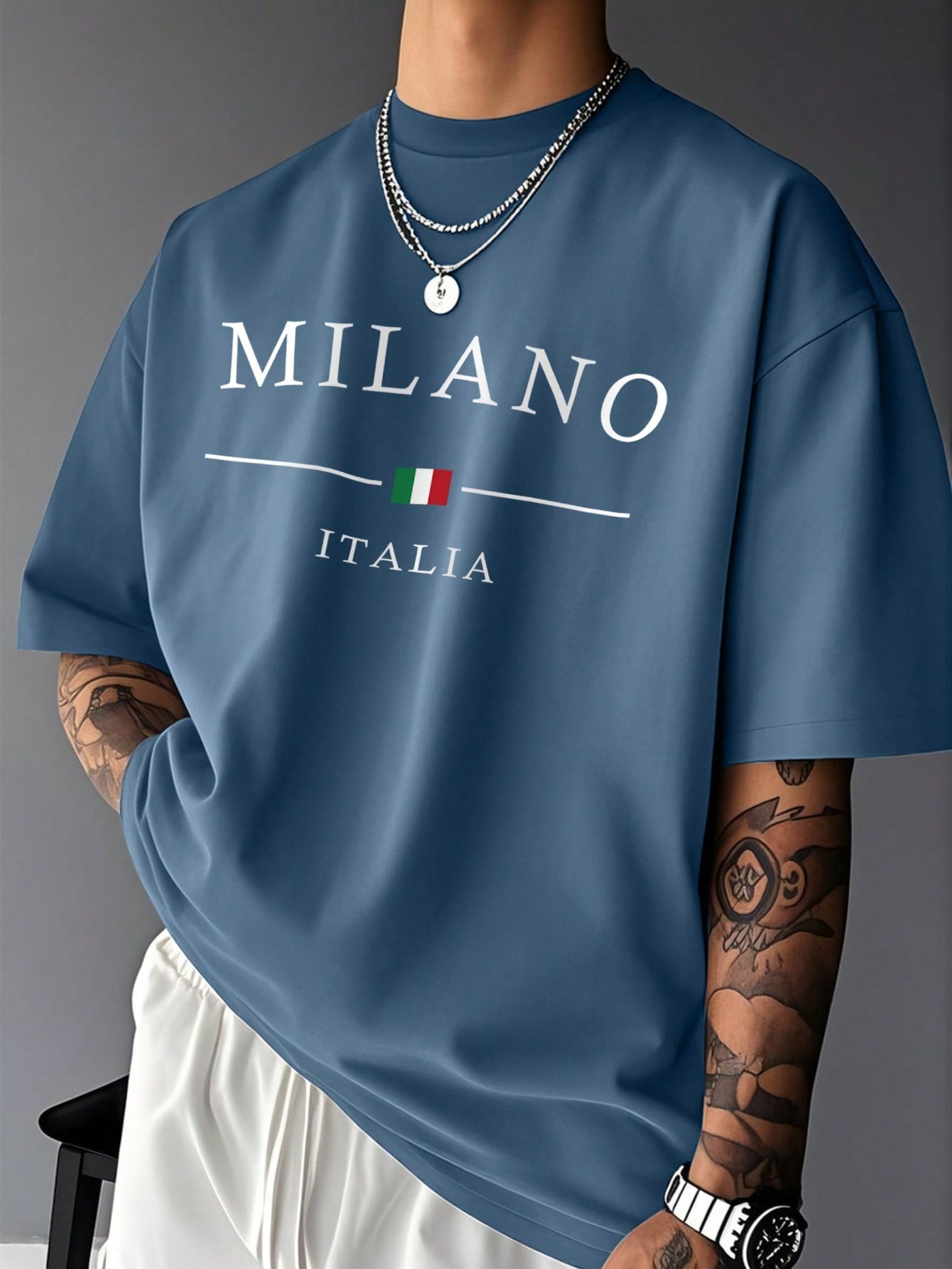 Men's Casual Loose Letter Print Short Sleeve T-Shirt