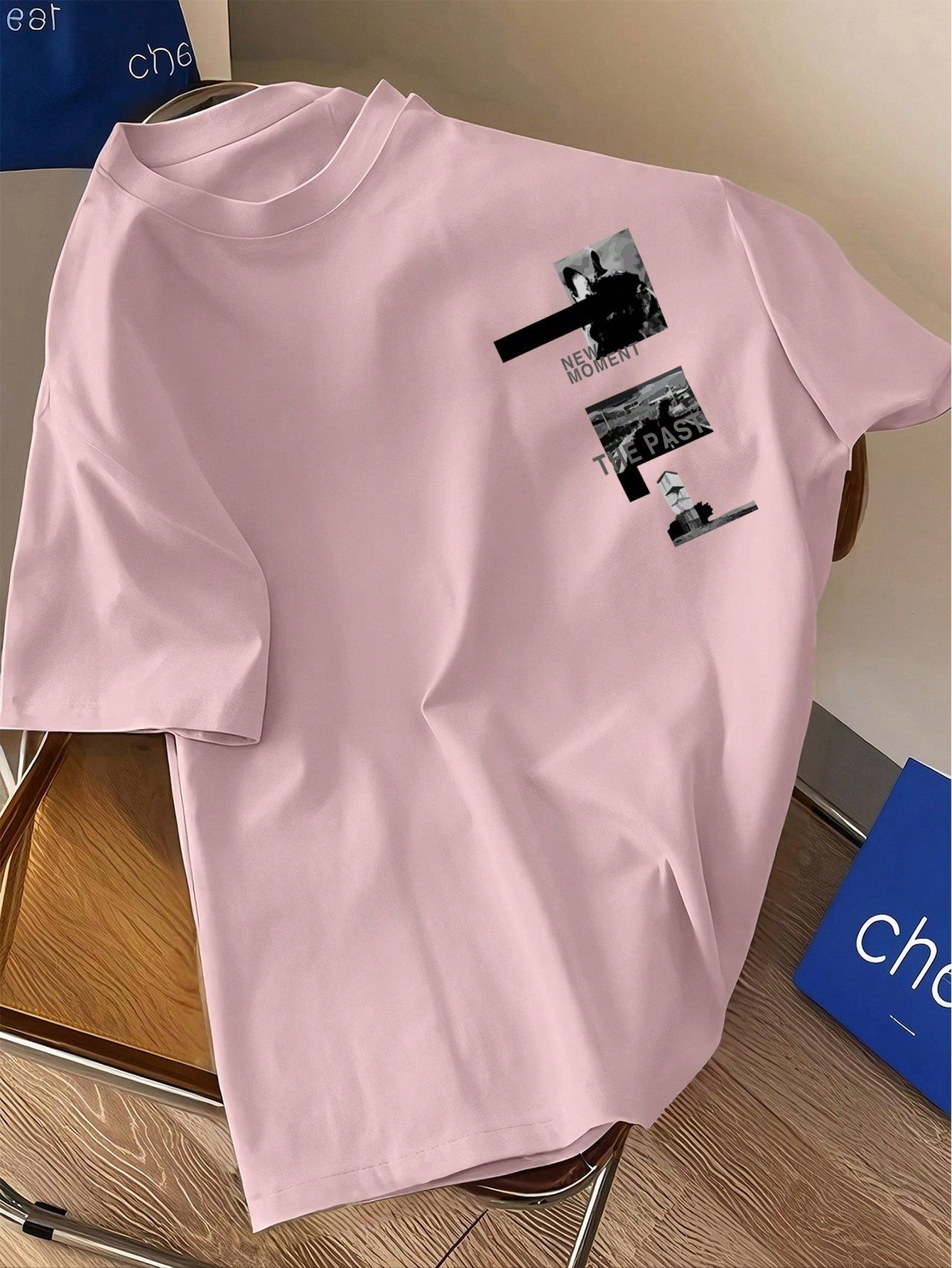 Men's Summer Casual Letter Printed Round Neck Short Sleeve T-Shirt