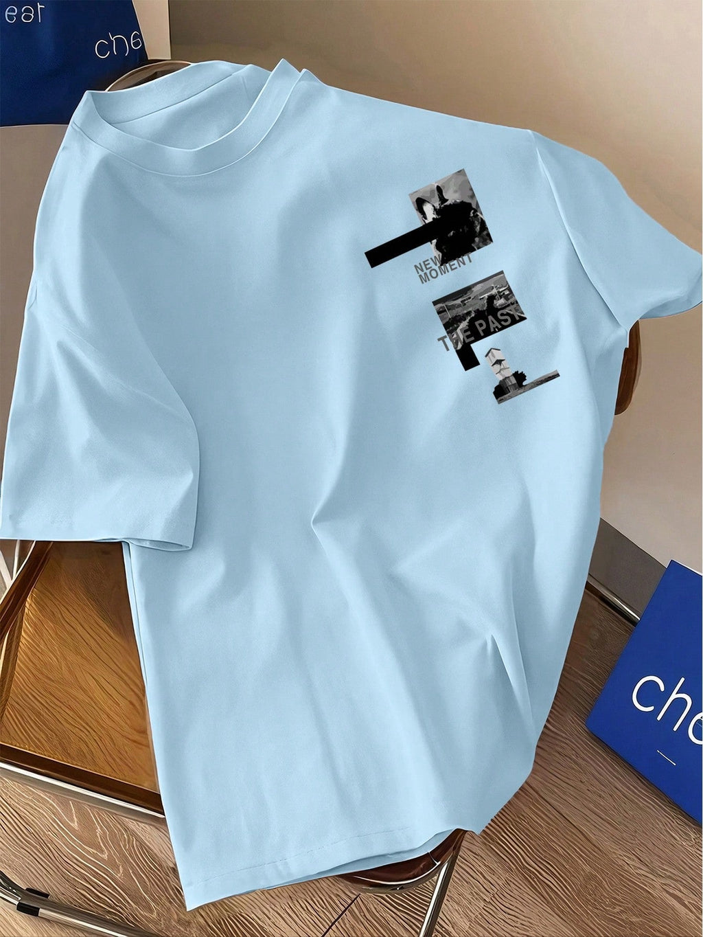 Men's Summer Casual Letter Printed Round Neck Short Sleeve T-Shirt