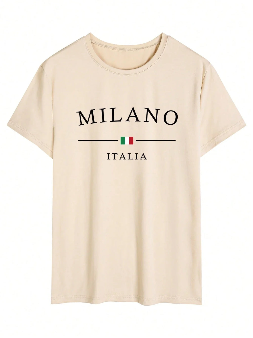 Men's Casual Loose Letter Print Short Sleeve T-Shirt