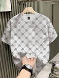 Men's Casual Letter Print Round Neck Short Sleeve T-Shirt, Versatile For Summer