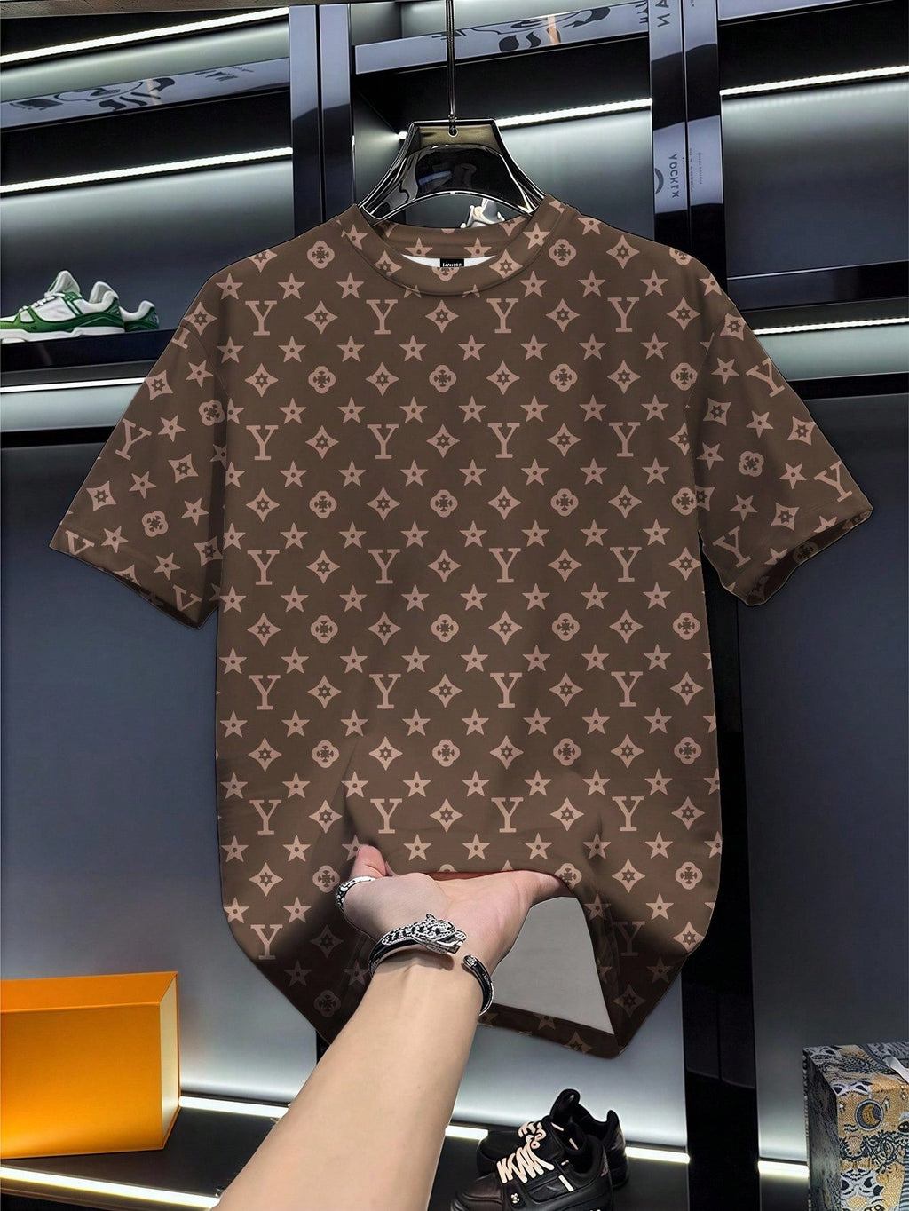 Men's Casual Letter Print Round Neck Short Sleeve T-Shirt, Versatile For Summer