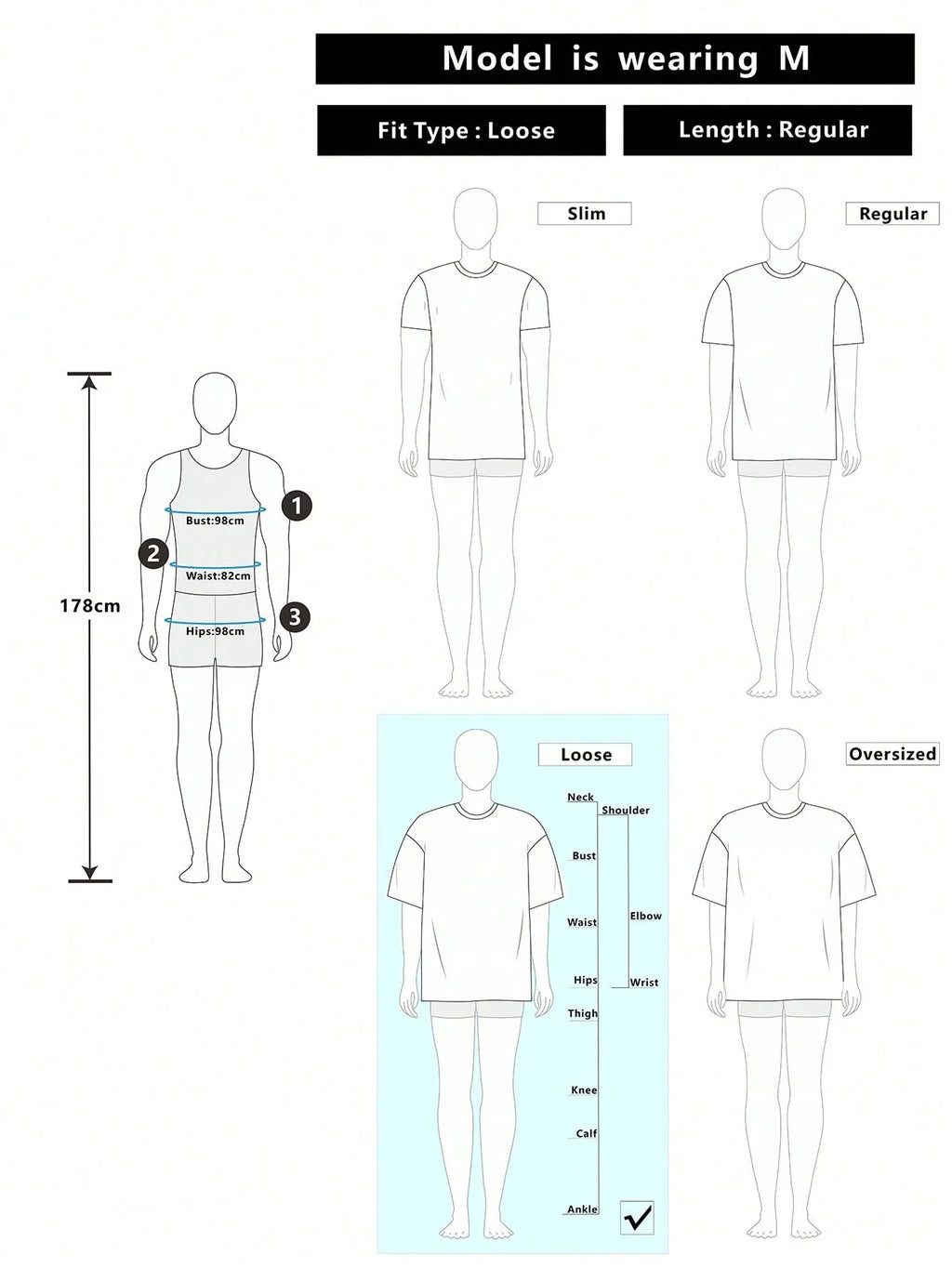 Men's Minimalist Letter & Rabbit Graphic Short Sleeve Round Neck T-Shirt