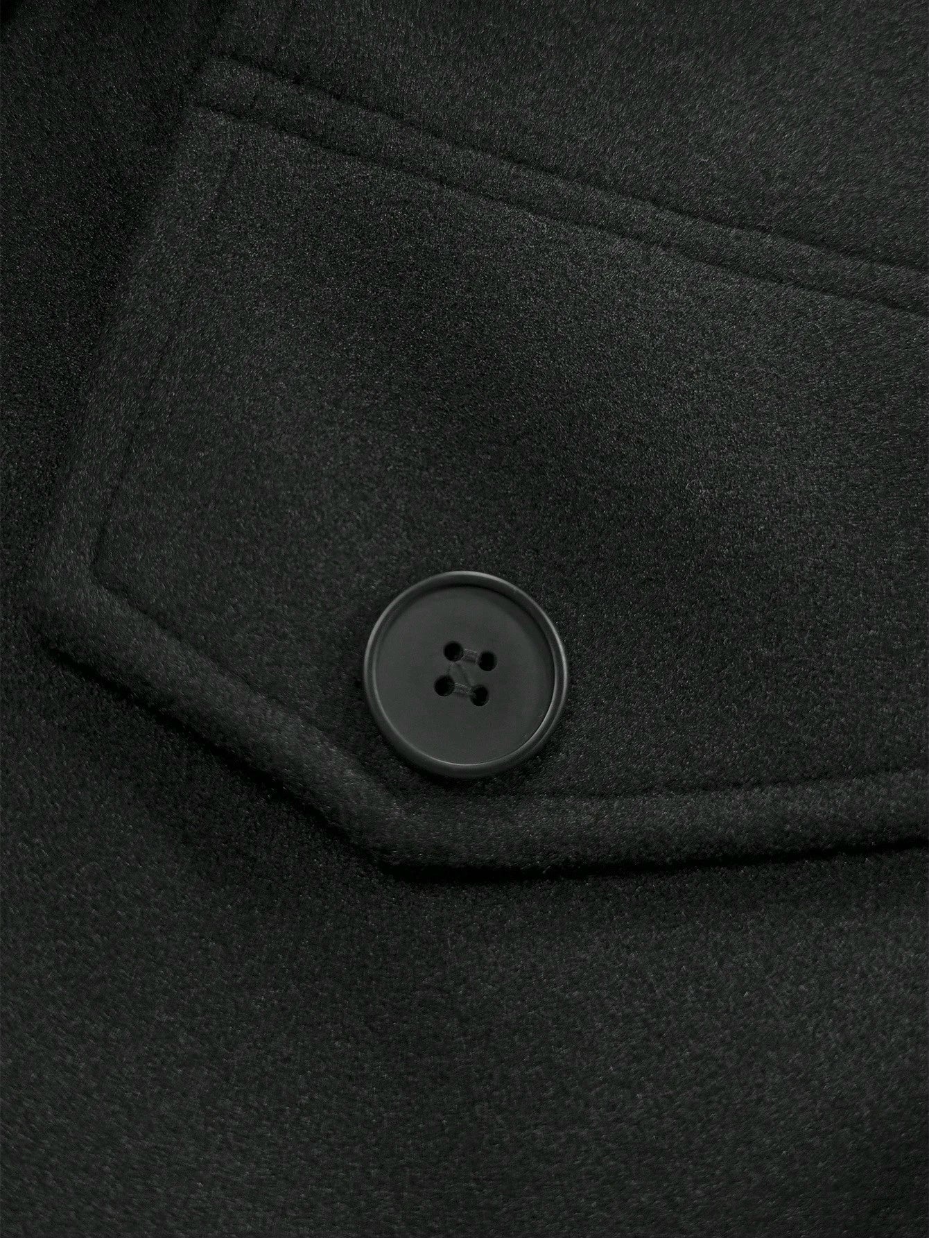 Men's Solid Color Lapel Neck Faux Two Pieces Long Sleeve Casual Woolen Jacket