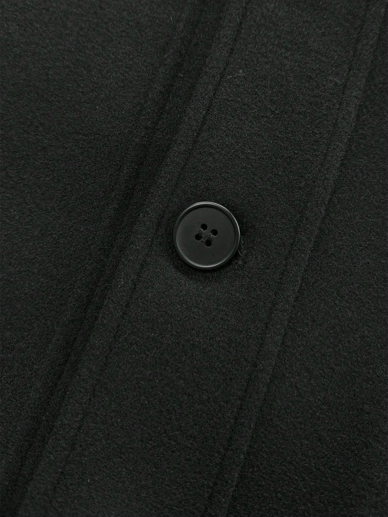 Men's Solid Color Lapel Neck Faux Two Pieces Long Sleeve Casual Woolen Jacket