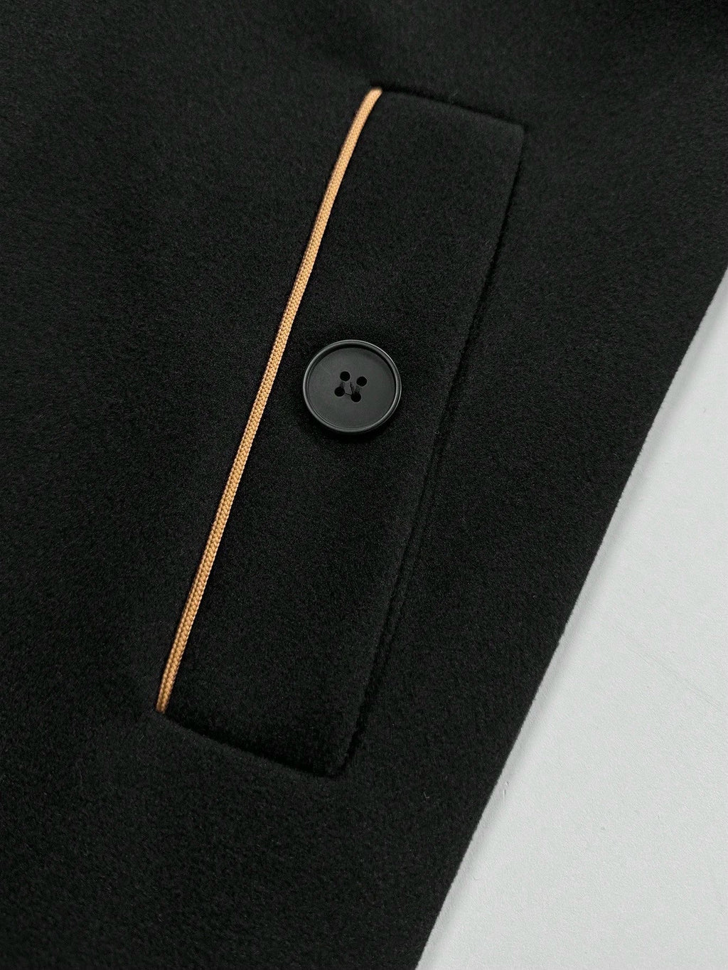 Men's Solid Color Lapel Neck Faux Two Pieces Long Sleeve Casual Woolen Jacket