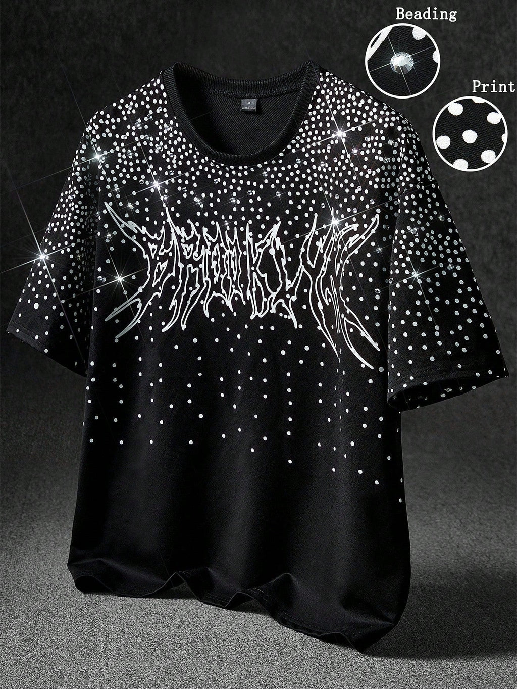 Men's Street-Style Popular INS Matching Cross Full-Print Towel Embroidery T-Shirt