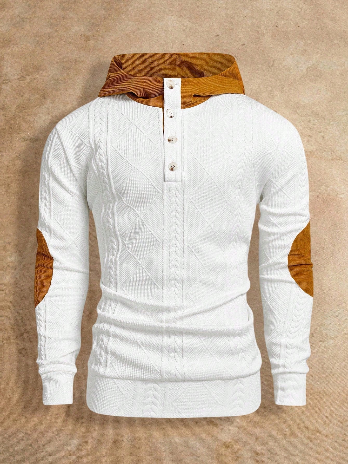 Men Letter Embroidery Hooded Fashion Long Sleeve For Going Out
