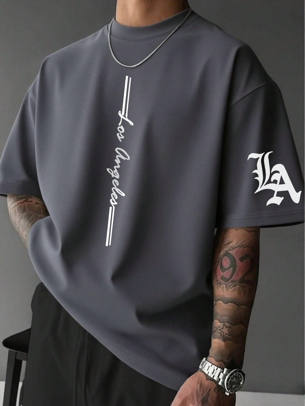 Men's Casual Street Style Simple Letter Print Short Sleeve T-Shirt