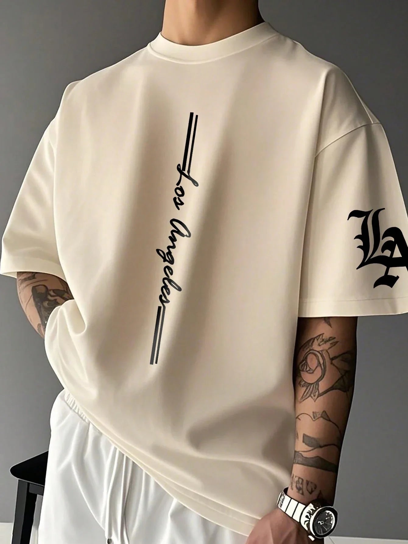 Men's Casual Street Style Simple Letter Print Short Sleeve T-Shirt