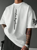 Men's Casual Street Style Simple Letter Print Short Sleeve T-Shirt