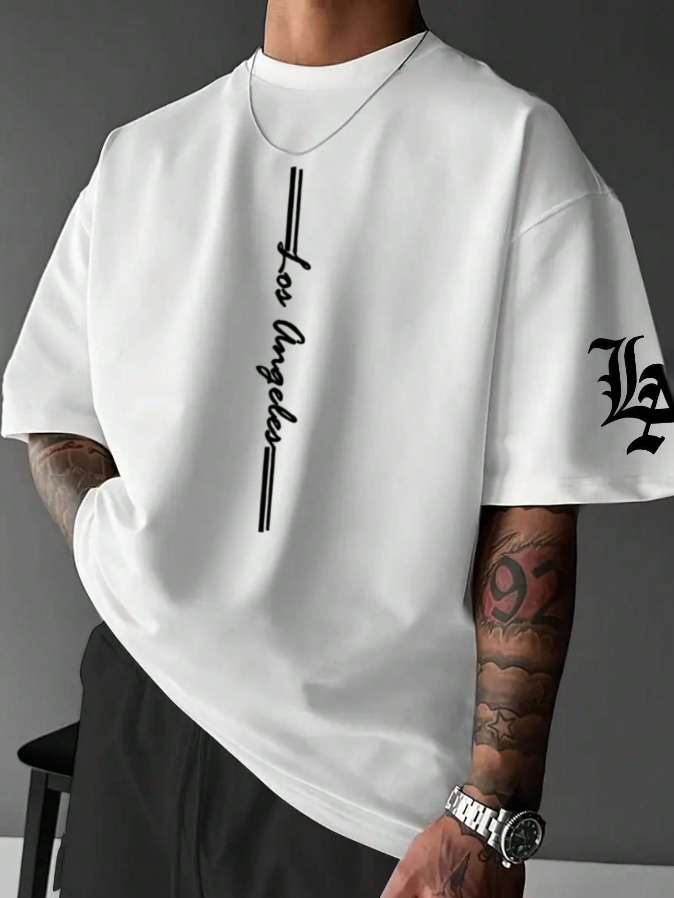 Men's Casual Street Style Simple Letter Print Short Sleeve T-Shirt