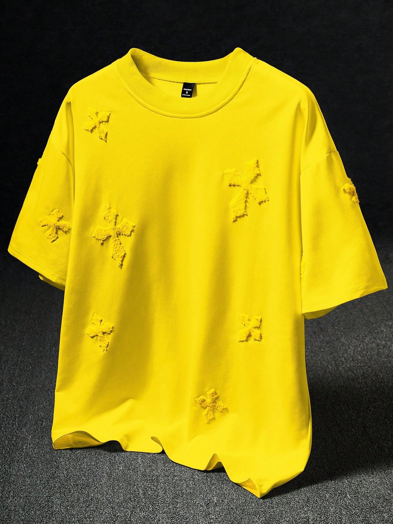 Men's Street-Style Popular INS Matching Cross Full-Print Towel Embroidery T-Shirt