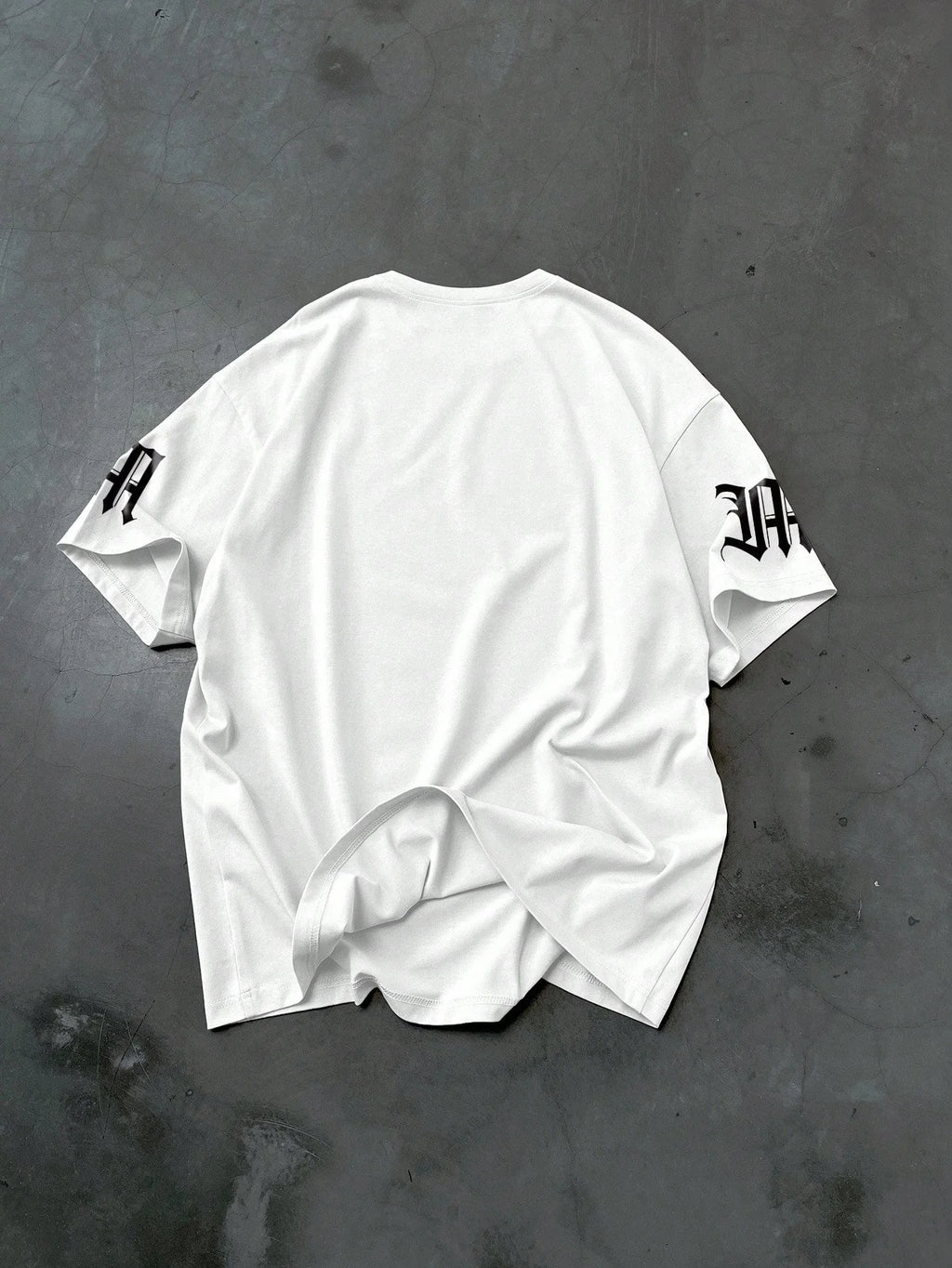 Men's Letter Print Round Neck Casual Loose T-Shirt