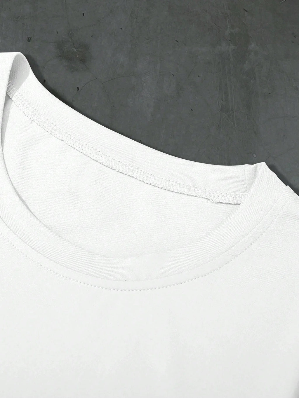 Men's Letter Print Round Neck Casual Loose T-Shirt