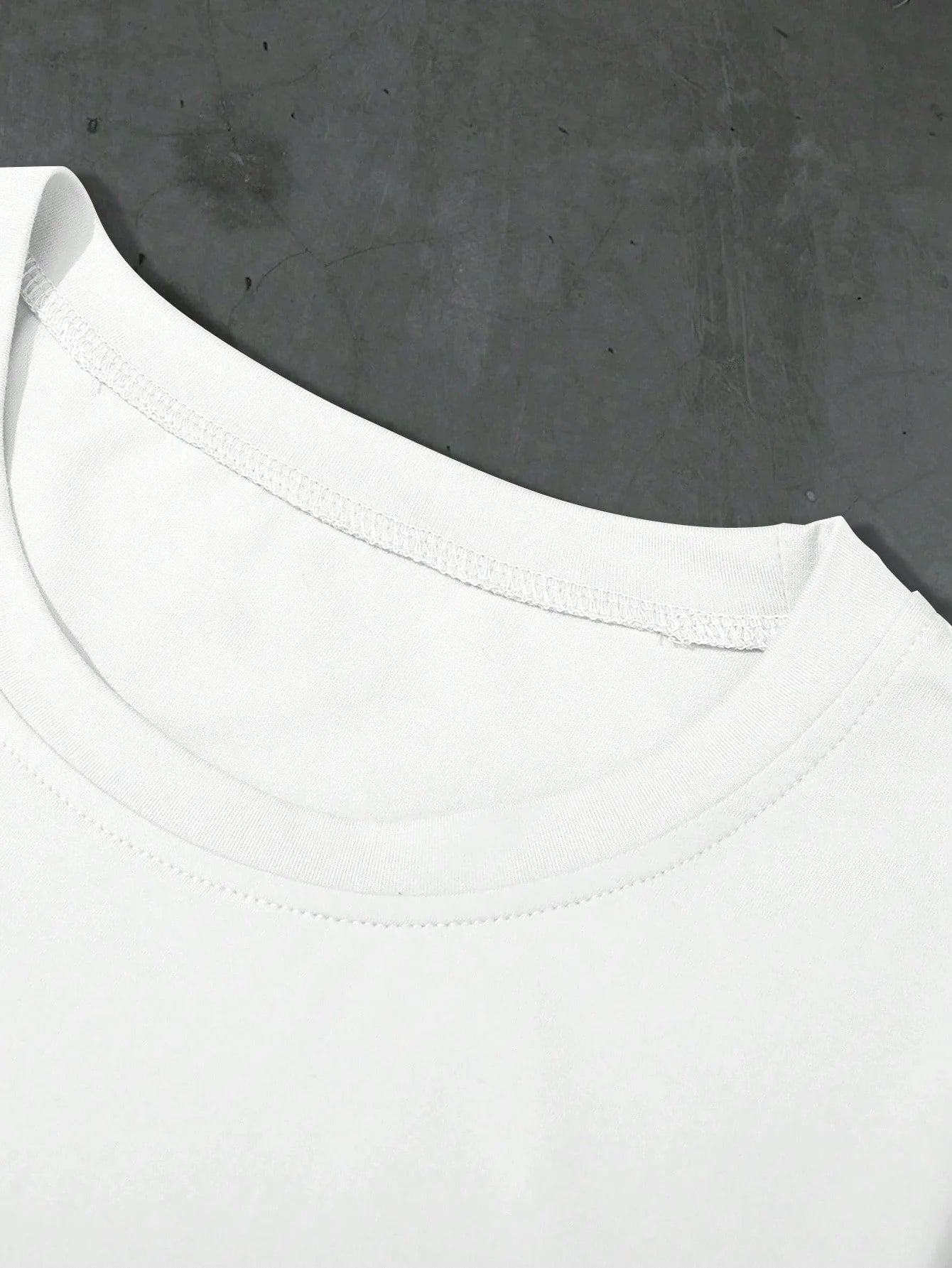 Men's Letter Print Round Neck Casual Loose T-Shirt