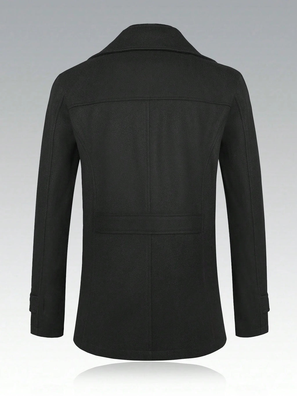 Men's Solid Color Lapel Neck Faux Two Pieces Long Sleeve Casual Woolen Jacket