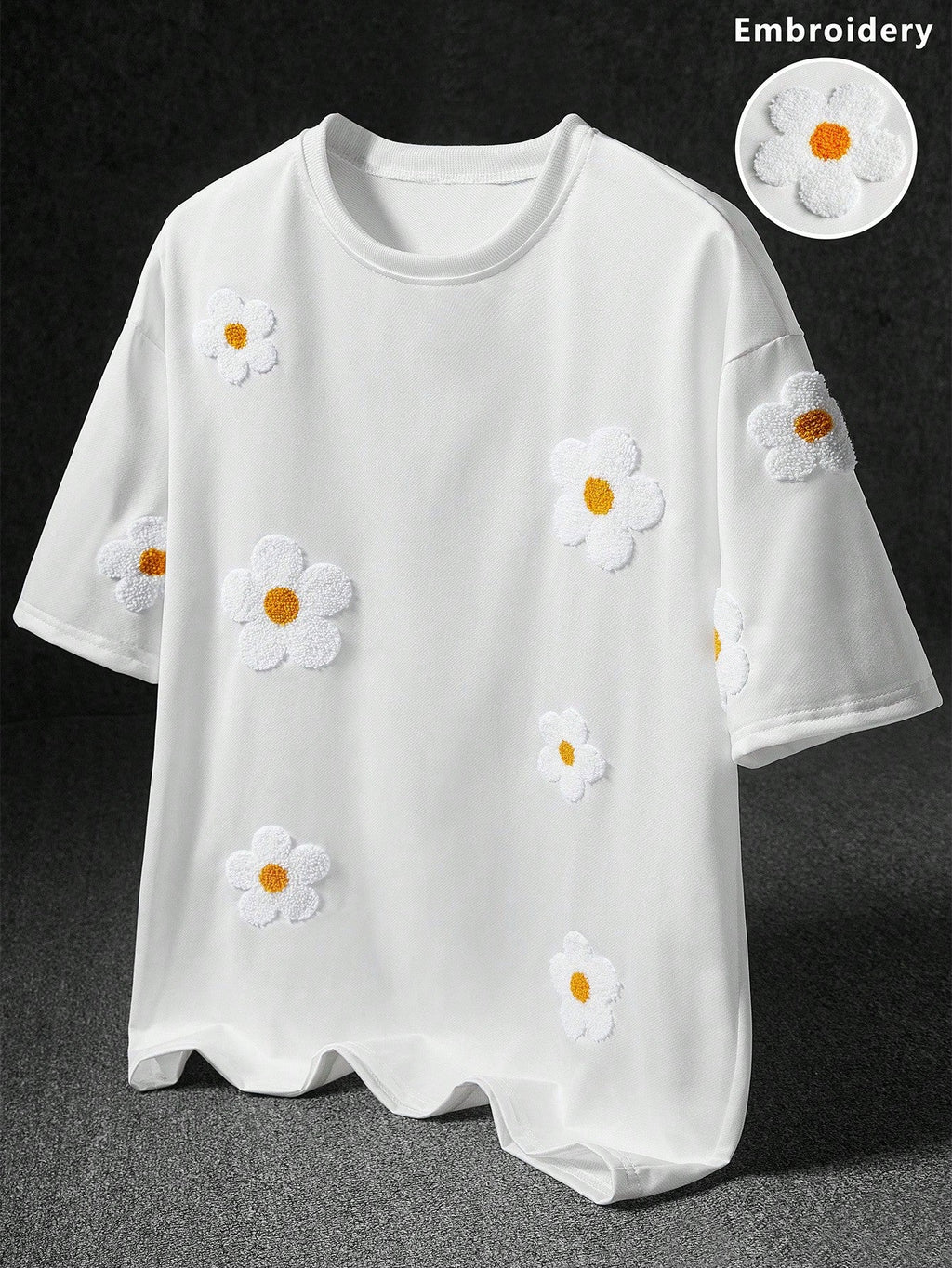 Men's Street-Style Popular INS Matching Cross Full-Print Towel Embroidery T-Shirt