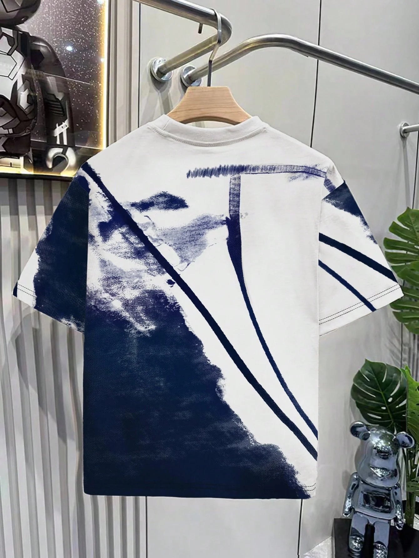 Men's Letter Print Round Neck Short Sleeve Casual T-Shirt