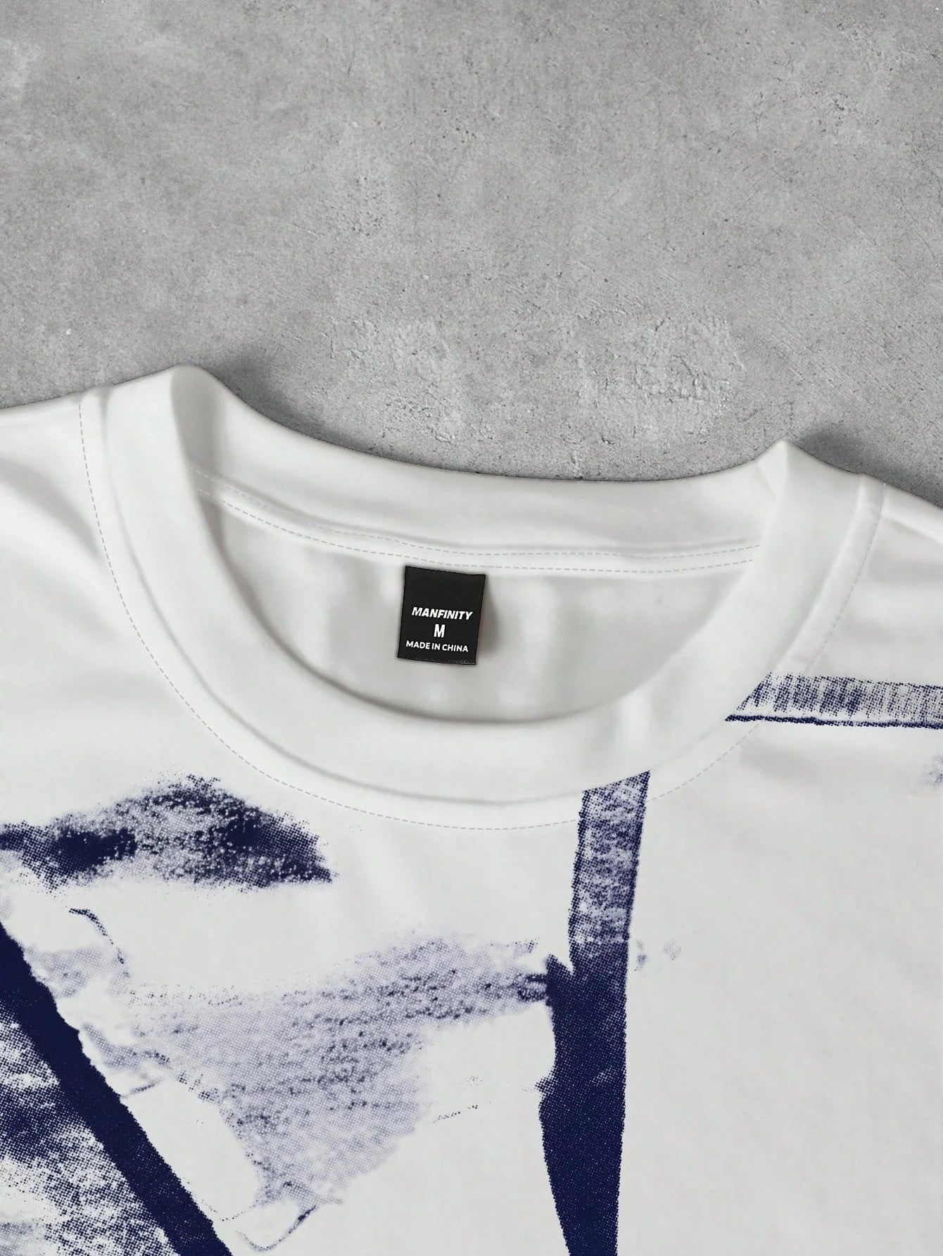 Men's Letter Print Round Neck Short Sleeve Casual T-Shirt