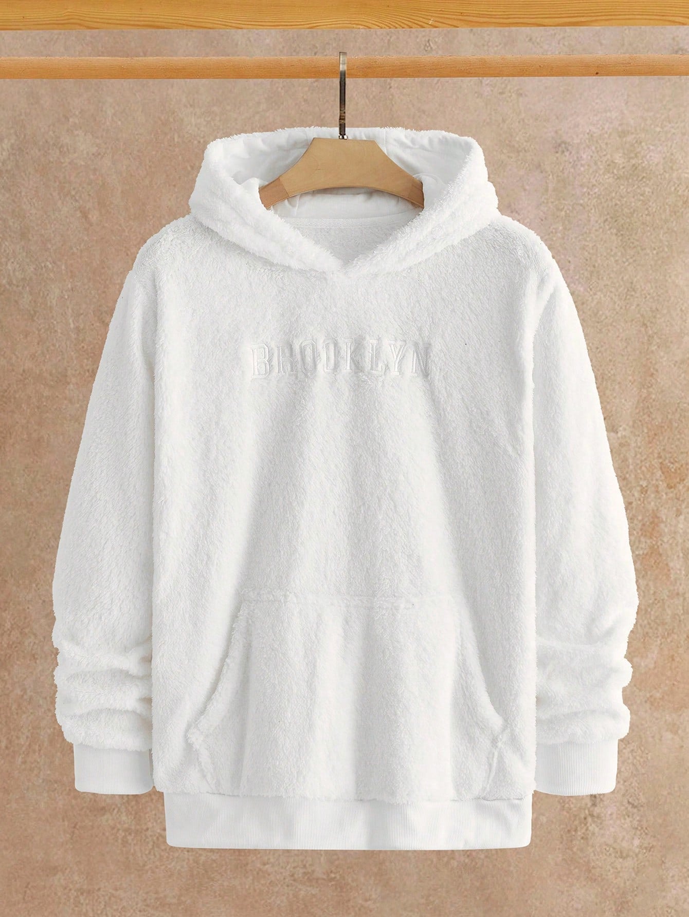 Men Letter Embroidery Hooded Fashion Long Sleeve For Going Out