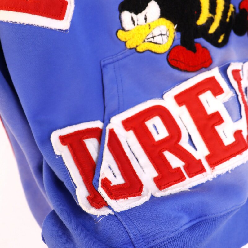 Vale Forever Vintage Bee Graphic Hoodie & Striped Sweatpants Set - Blue
