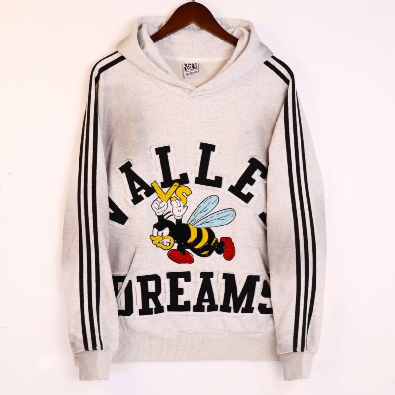 Vale Forever Vintage Bee Graphic Hoodie & Striped Sweatpants Set - Off White