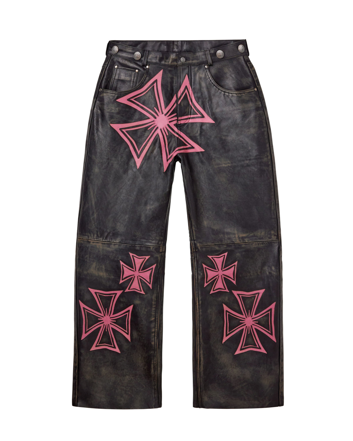 LEATHER CROXXX DENIM [BUBBLE GUM]