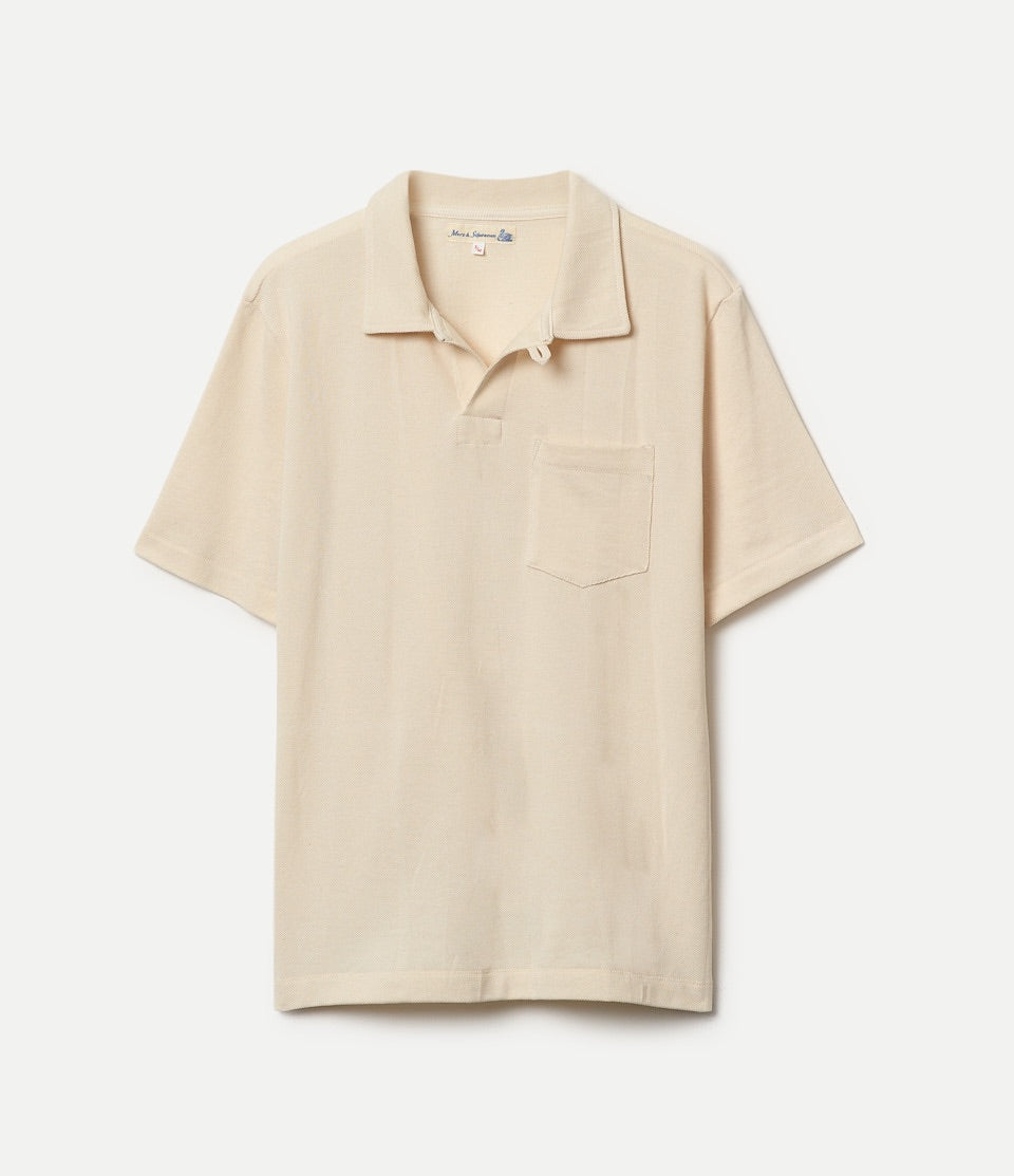 2PKPL Loopwheeled Relaxed Fit Pikée Short Sleeve Polo Shirt