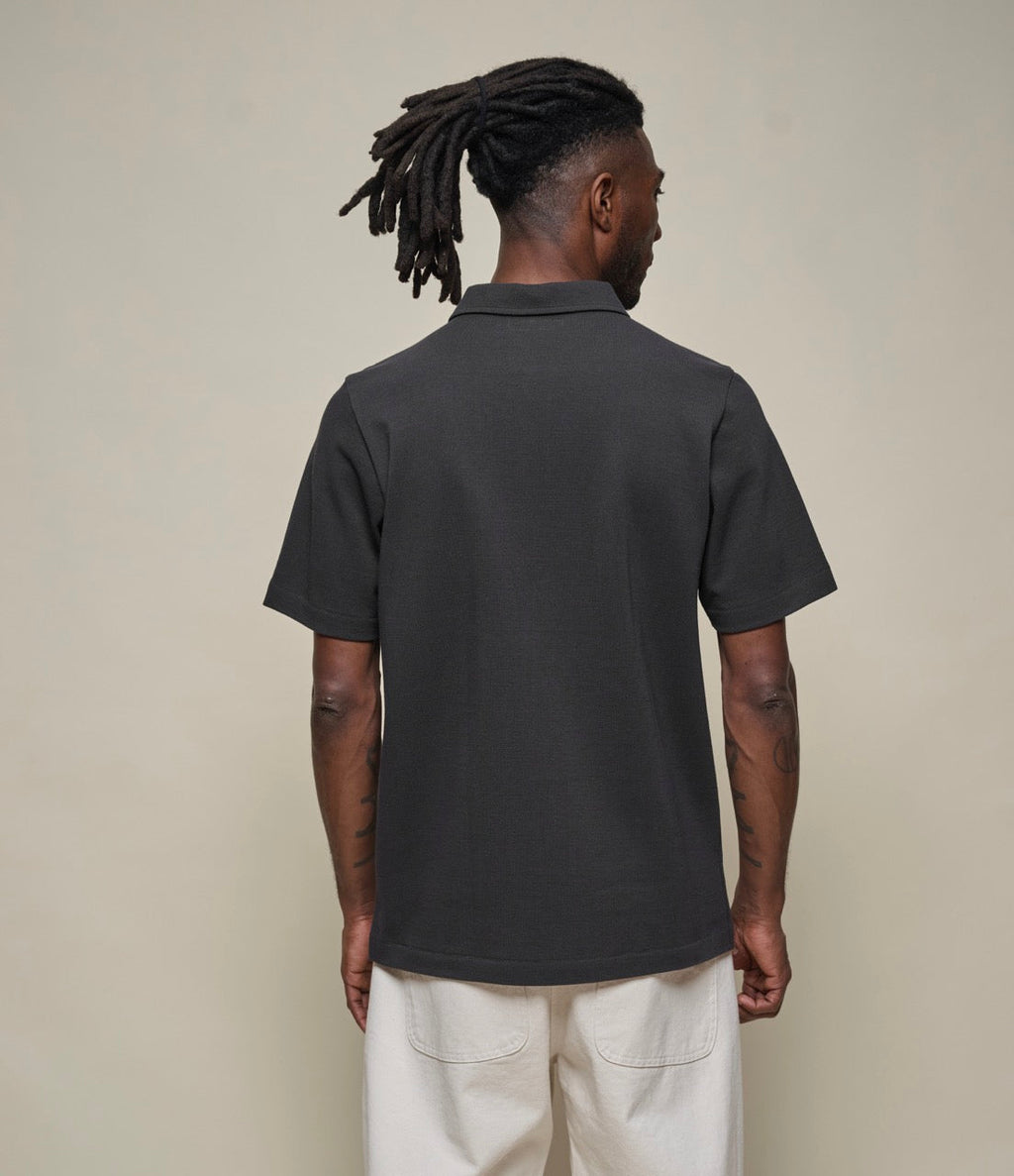 2PKPL Loopwheeled Relaxed Fit Pikée Short Sleeve Polo Shirt