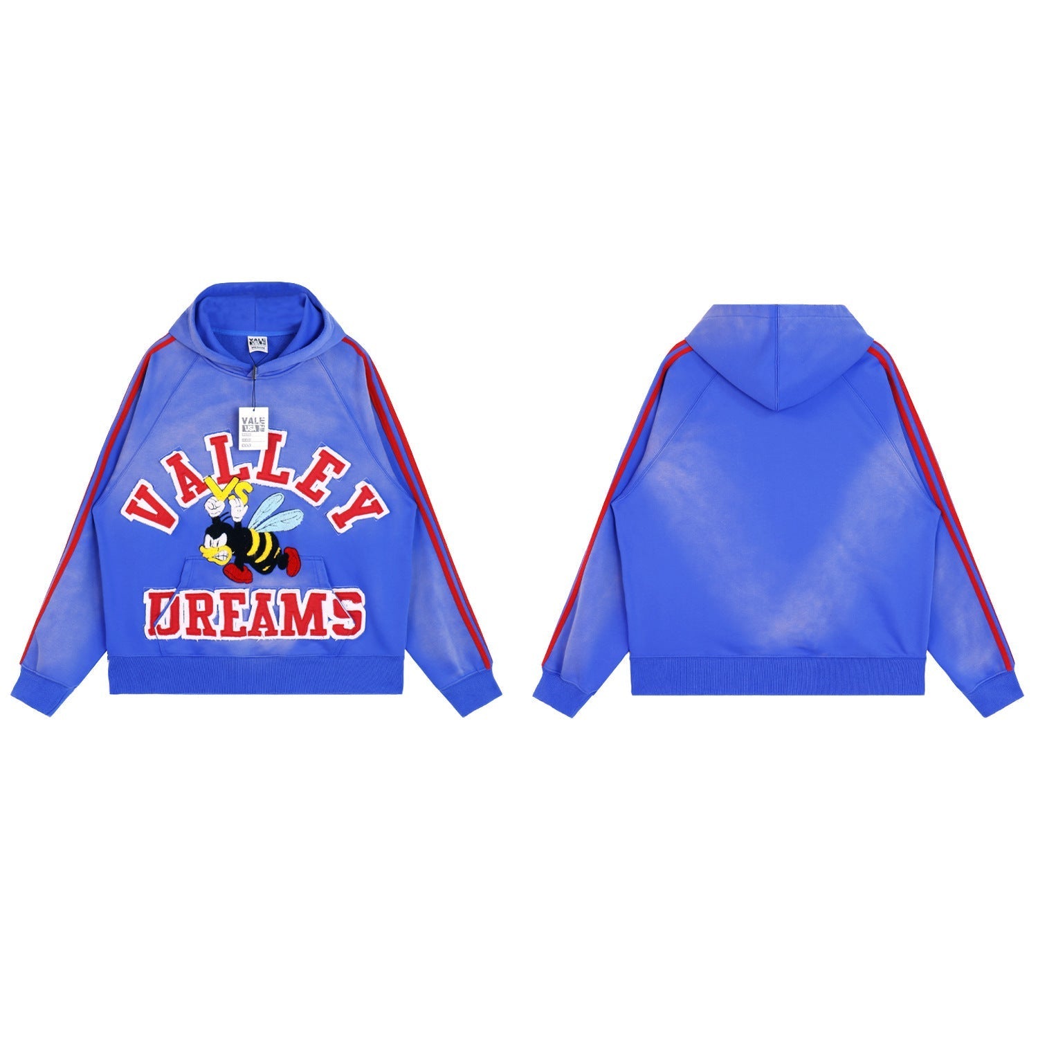 Vale Forever Blue Racing Dreams Hoodie – Retro Track Graphic