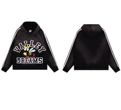 Vale Forever Vintage Bee Graphic Hoodie & Striped Sweatpants Set