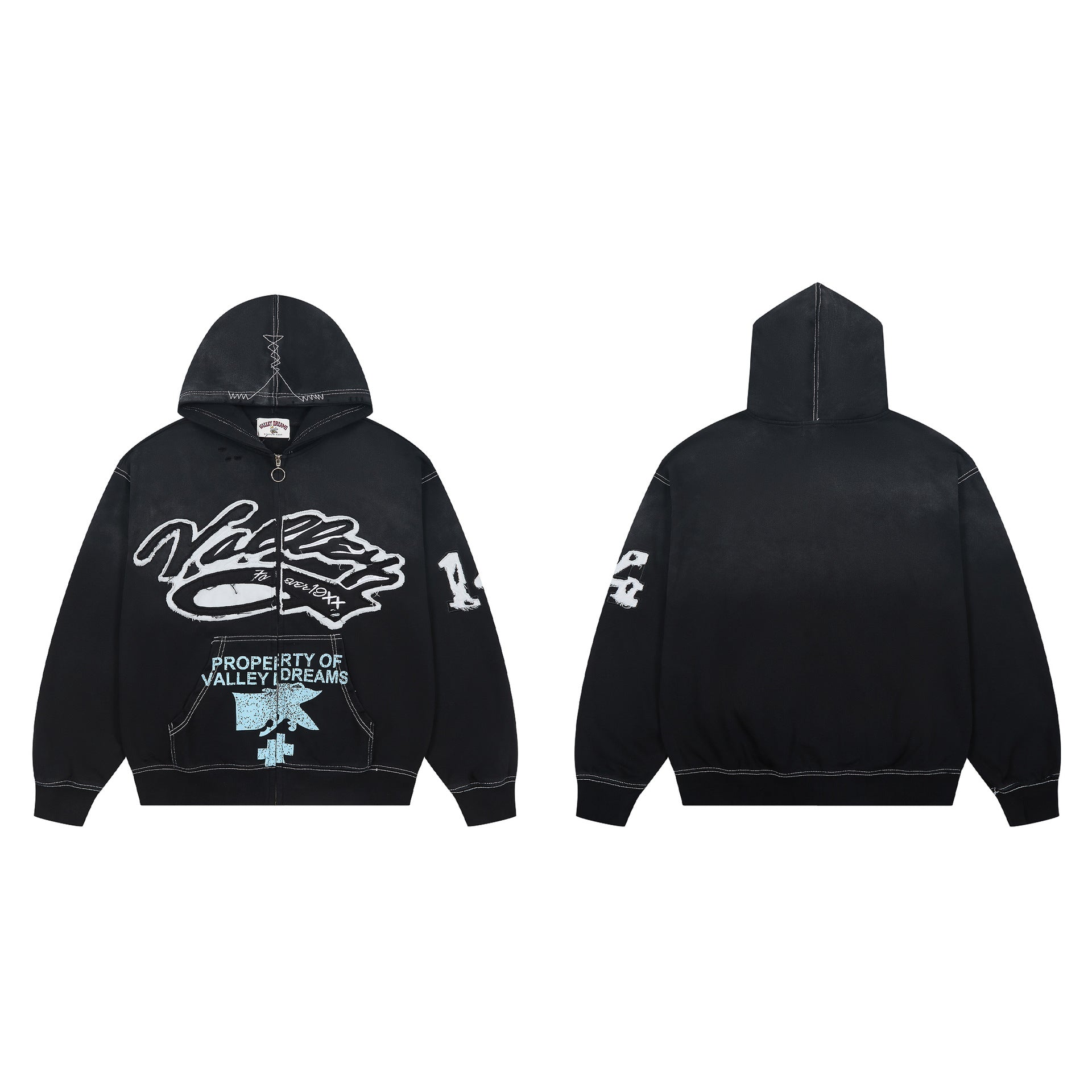 Vale Forever Script Racing Hoodie – Minimal Track Streetwear