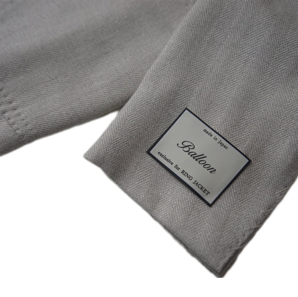 RING JACKET / MEISTER GREY/BEIGE HERRINGBONE BALLOON JACKET  / RT055S01C