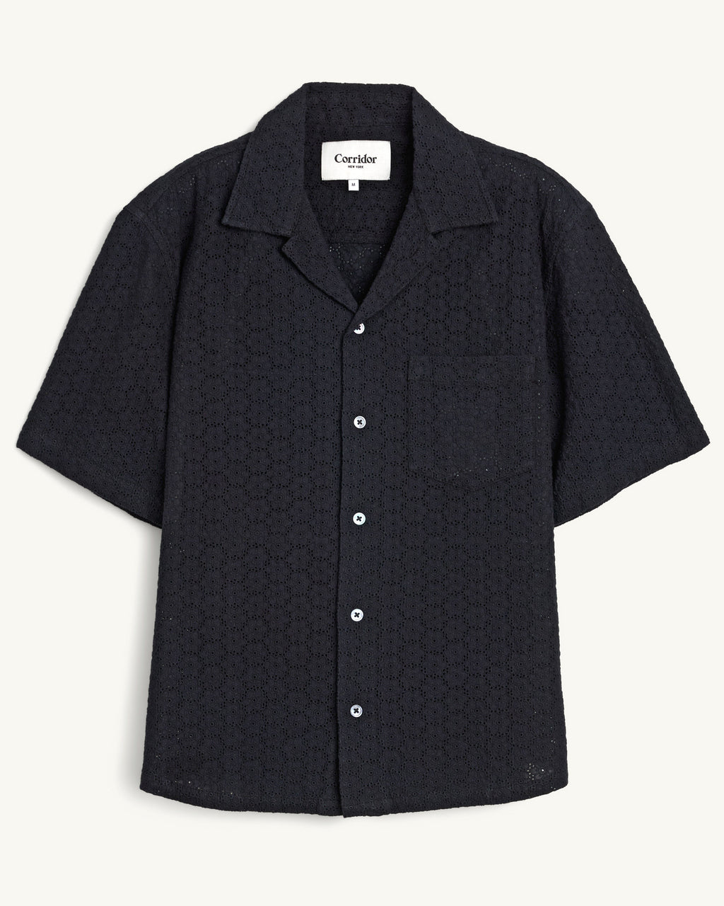 Floral Eyelet SS - Black