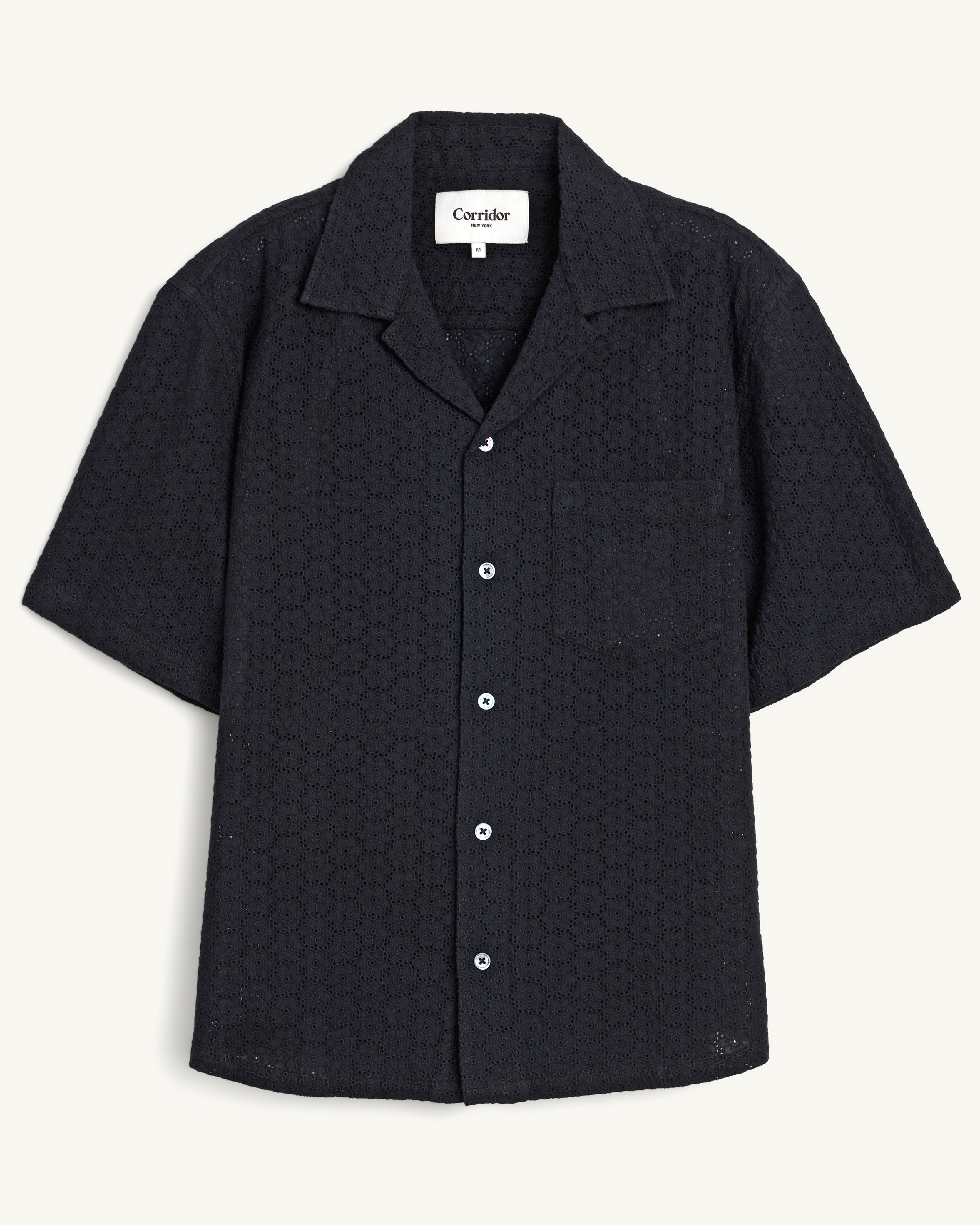 Floral Eyelet SS - Black