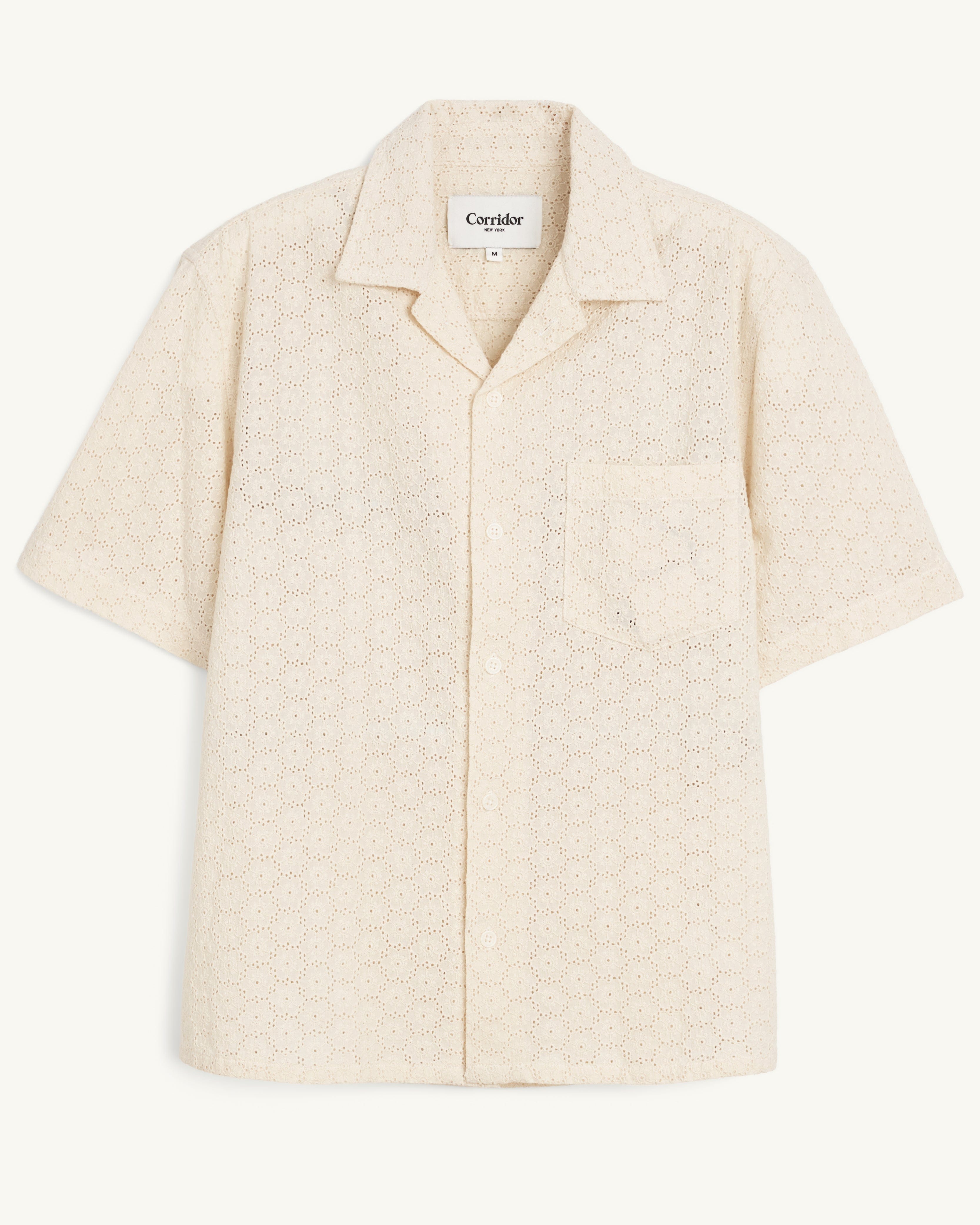 Floral Eyelet SS - Natural