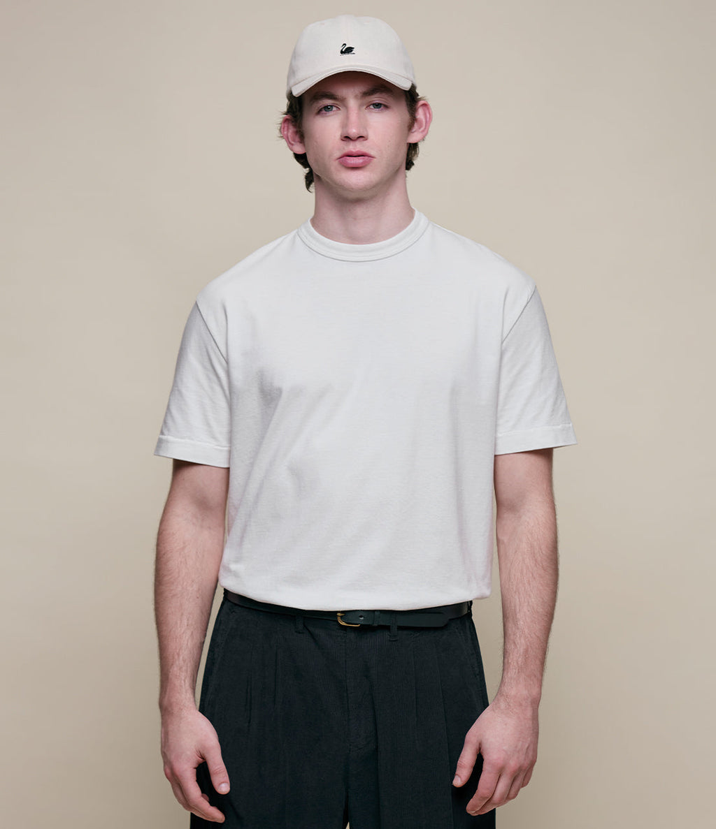 Sturdy Boxy Fit Giza Cotton-Hemp T-Shirt