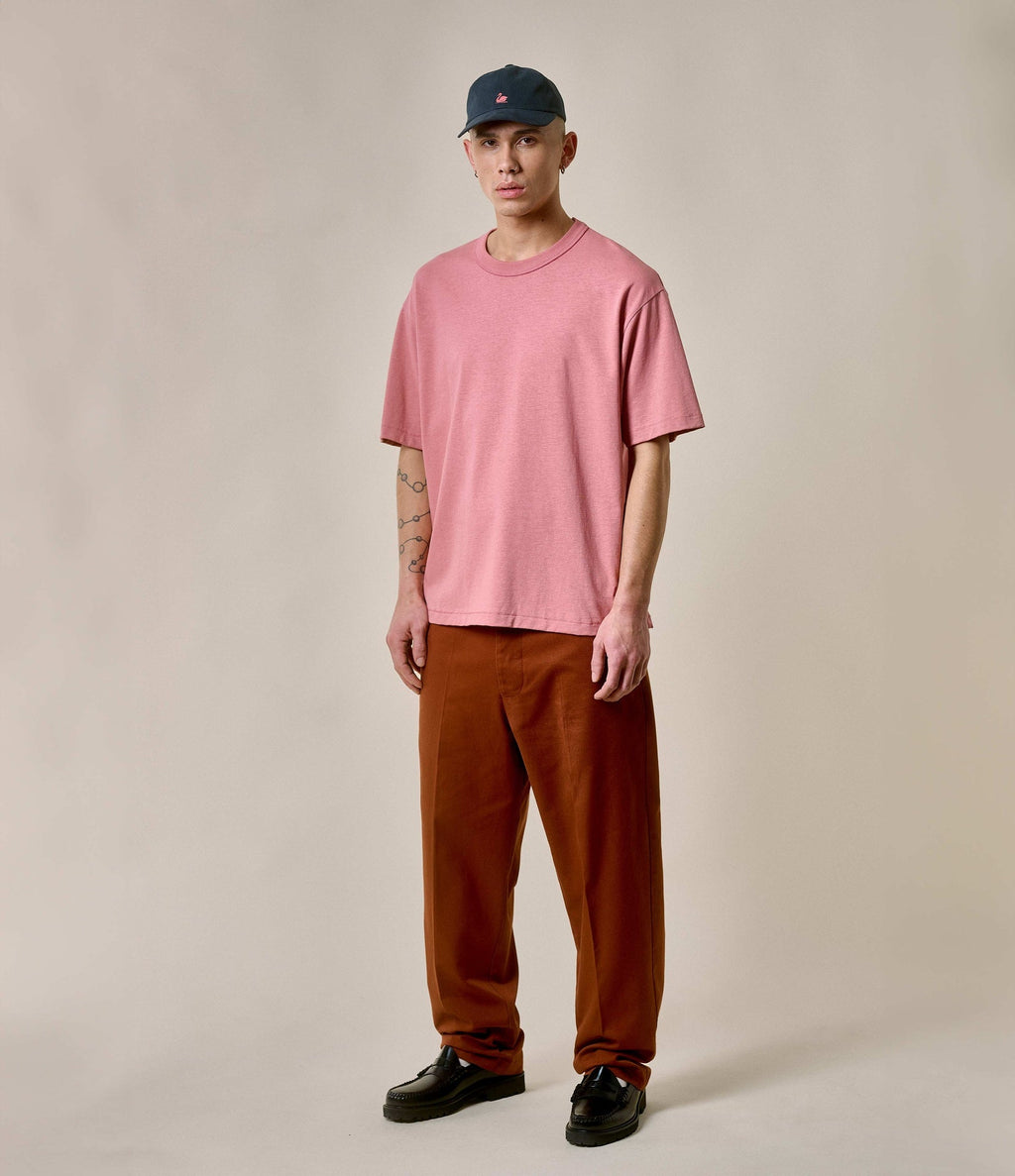 Sturdy Boxy Fit Giza Cotton-Hemp T-Shirt