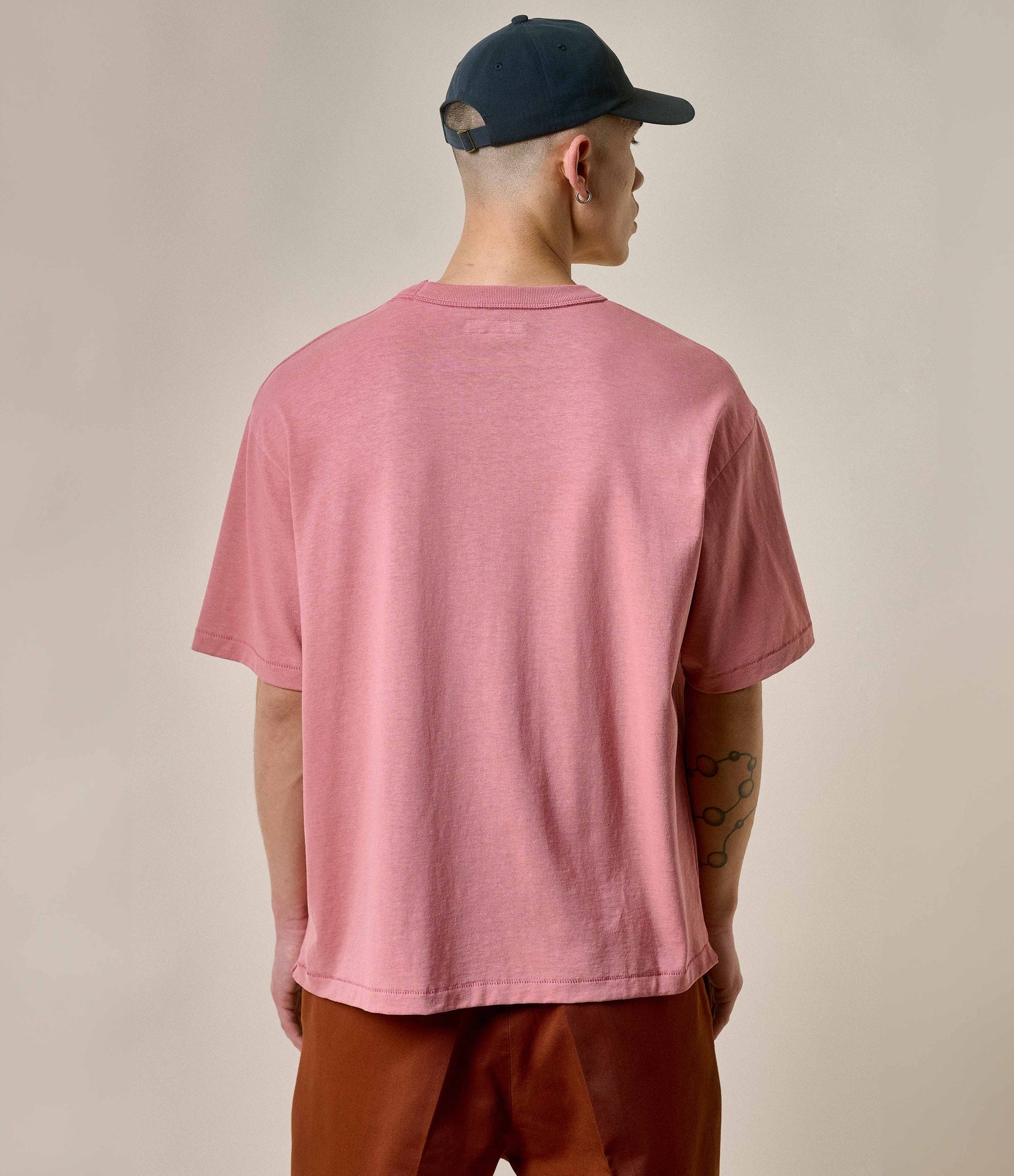 Sturdy Boxy Fit Giza Cotton-Hemp T-Shirt