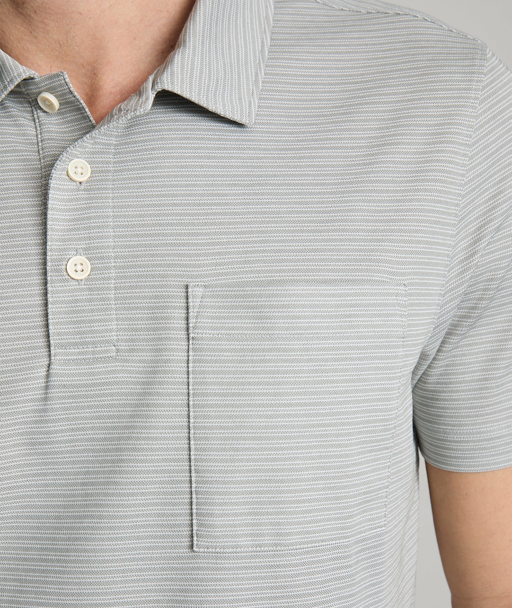 Striped Performance Polo