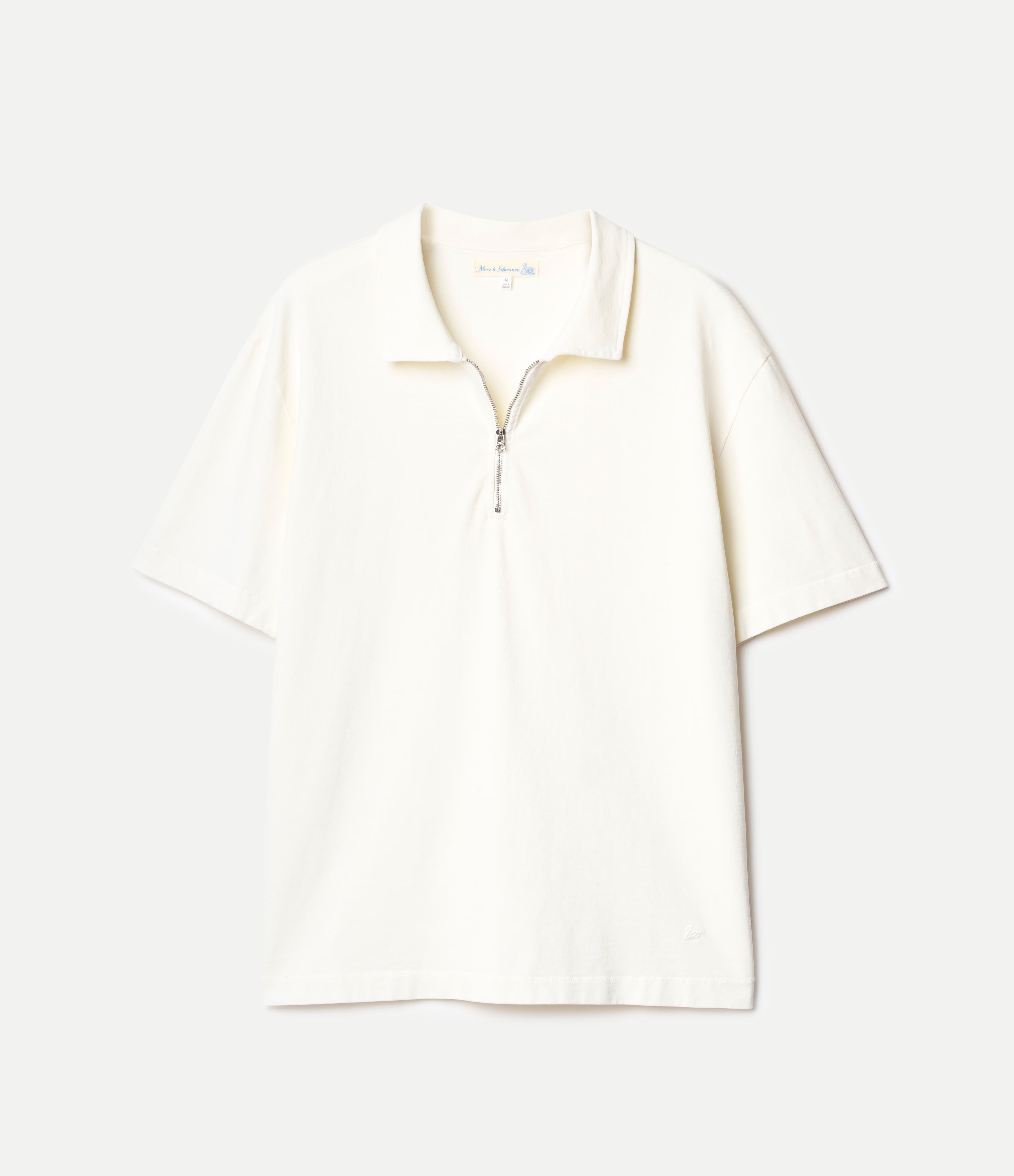 Sturdy Boxy Fit Giza Cotton-Hemp  Zip T-Shirt