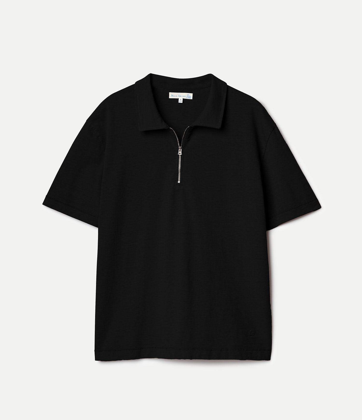 Sturdy Boxy Fit Giza Cotton-Hemp  Zip T-Shirt