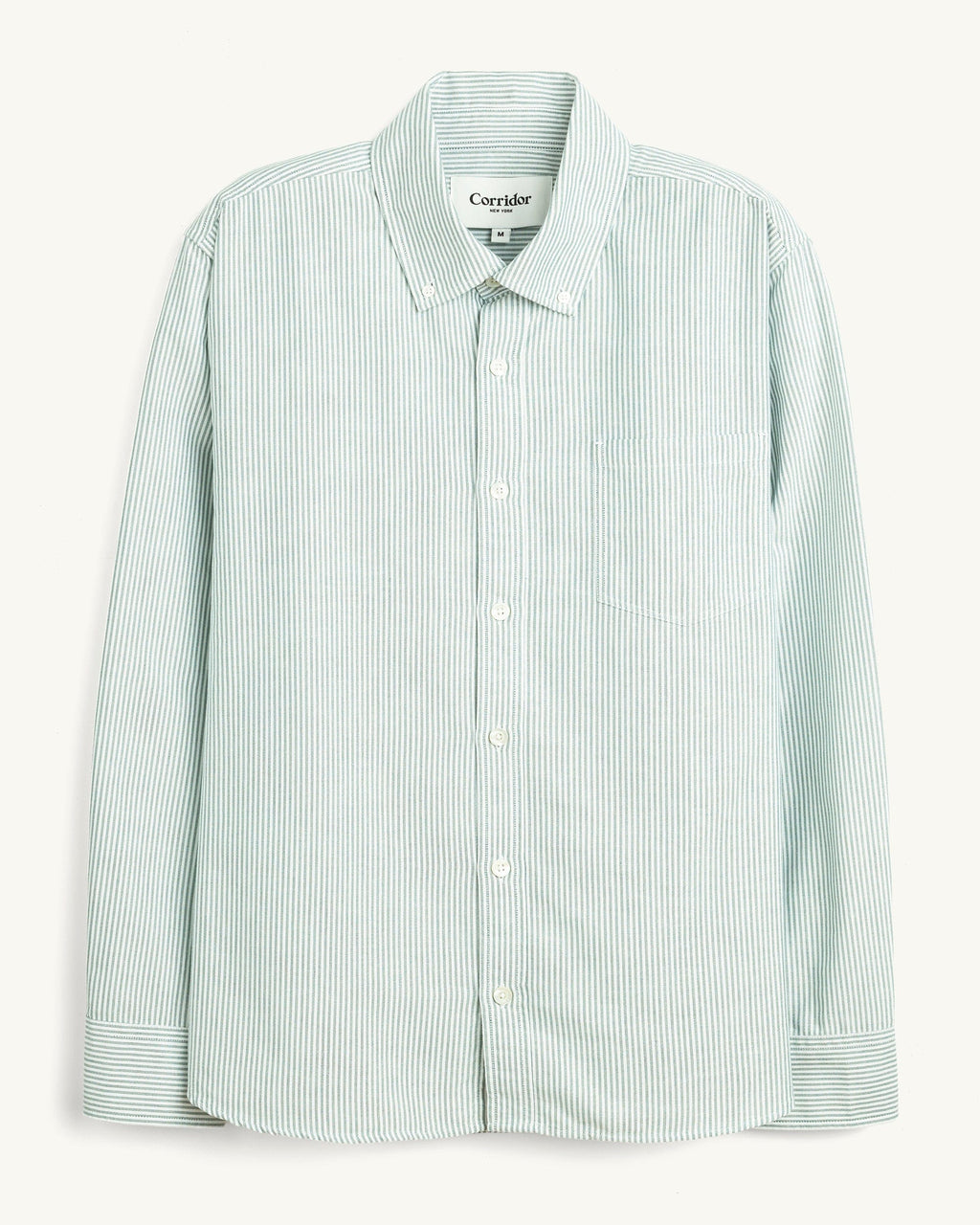 Stripe Oxford LS - Green